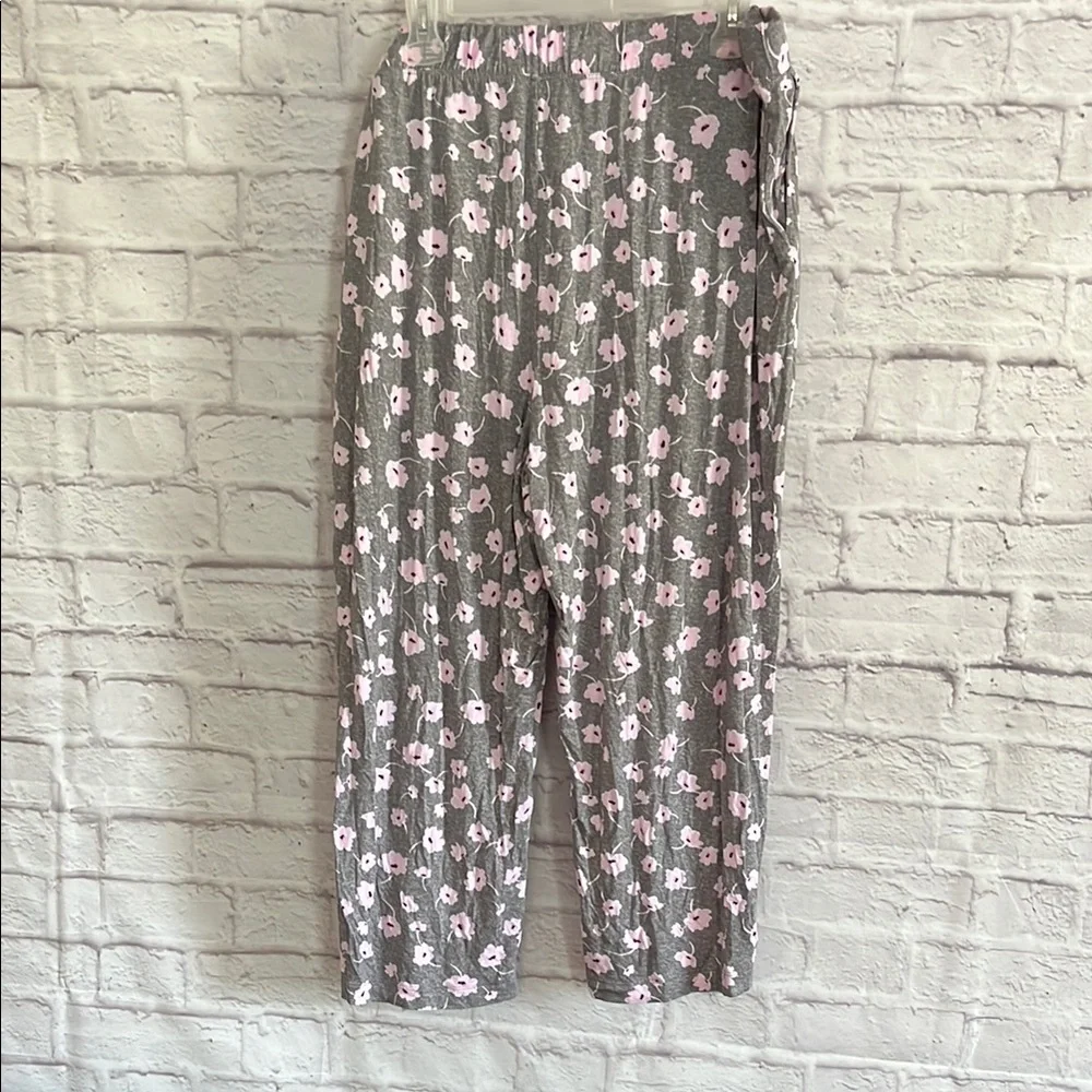 Floral Gray Pajama Pants - Picture 2 of 4